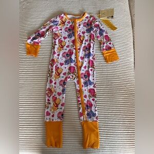 Little sleepies 2T Winnie the Pooh bamboo foldover zippy NWT